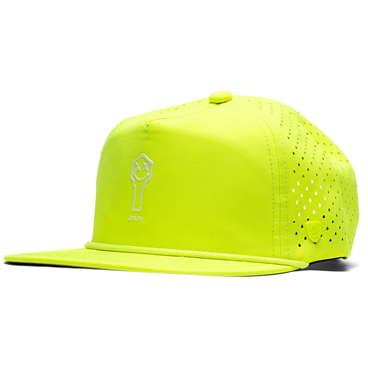 Suay Key x Suay rope-brim snapback hat in Drift Wild - Neon Yellow - front view