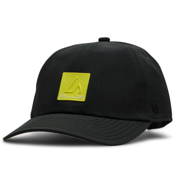 Suay Nomad unstructured dad hat in Black / Yellow Inkplate - front view