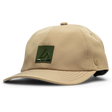 Suay Nomad unstructured dad hat in Camel / Forest Inkplate - front view