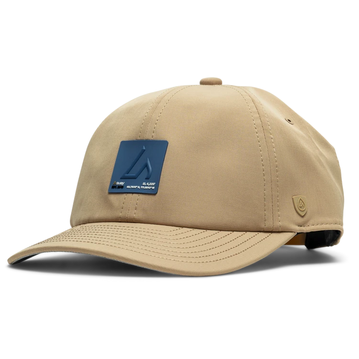 Suay Nomad unstructured dad hat in Camel / Harbor Inkplate - front view