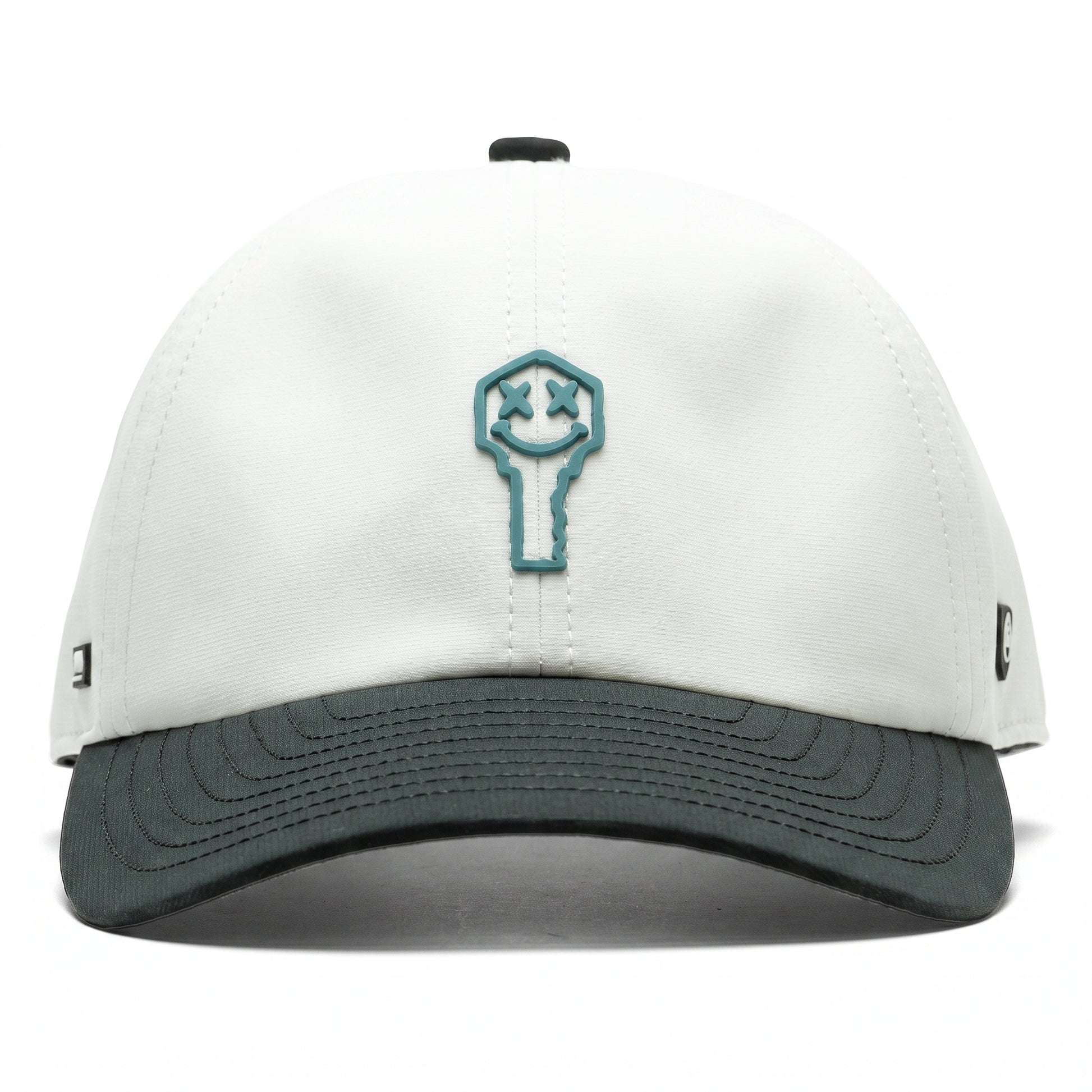 Key x Suay - Nomad - White / Black Two Tone - Teal Patch — Key patch: Teal