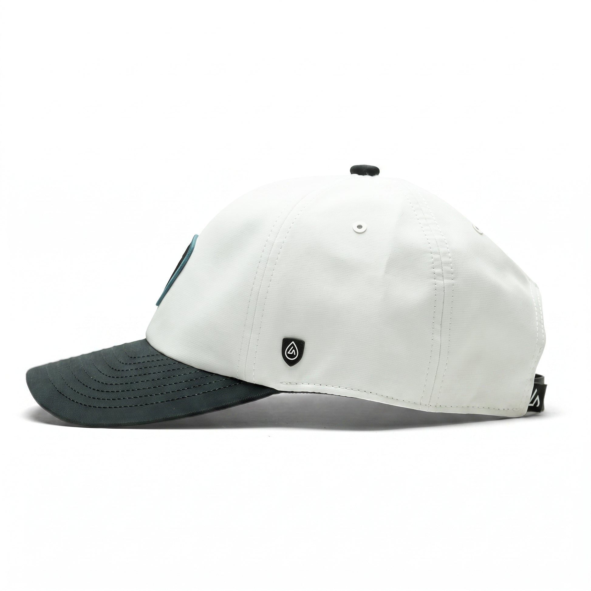Key x Suay - Nomad - White / Black Two Tone - Teal Patch — Key patch: Teal