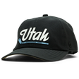 Suay Nomad unstructured dad hat in Black Utah Hockey - front view