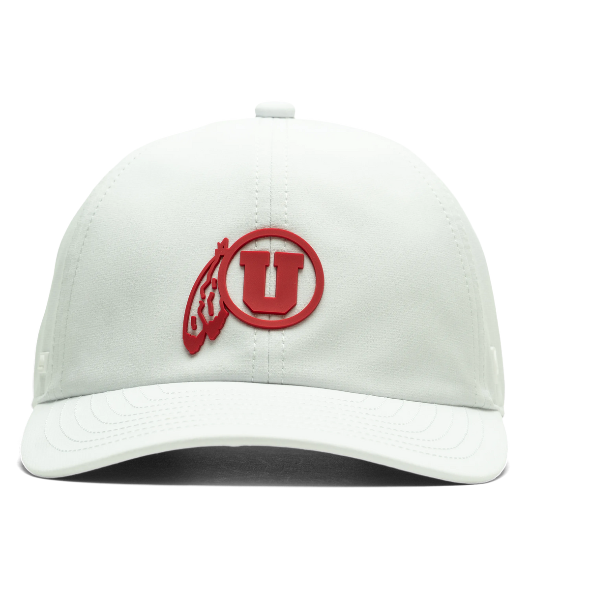 University of Utah x Suay - White Nomad (Feather) hat - front view