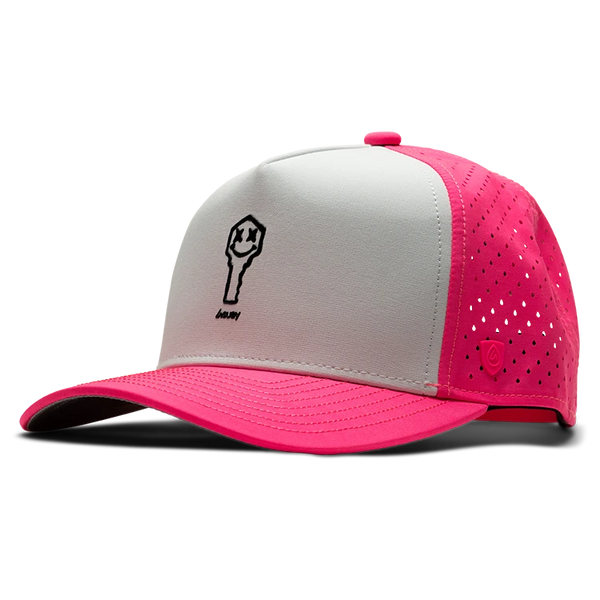 Suay Key x Suay 5-panel snapback hat in Apex Wild - Neon Pink/White - front view