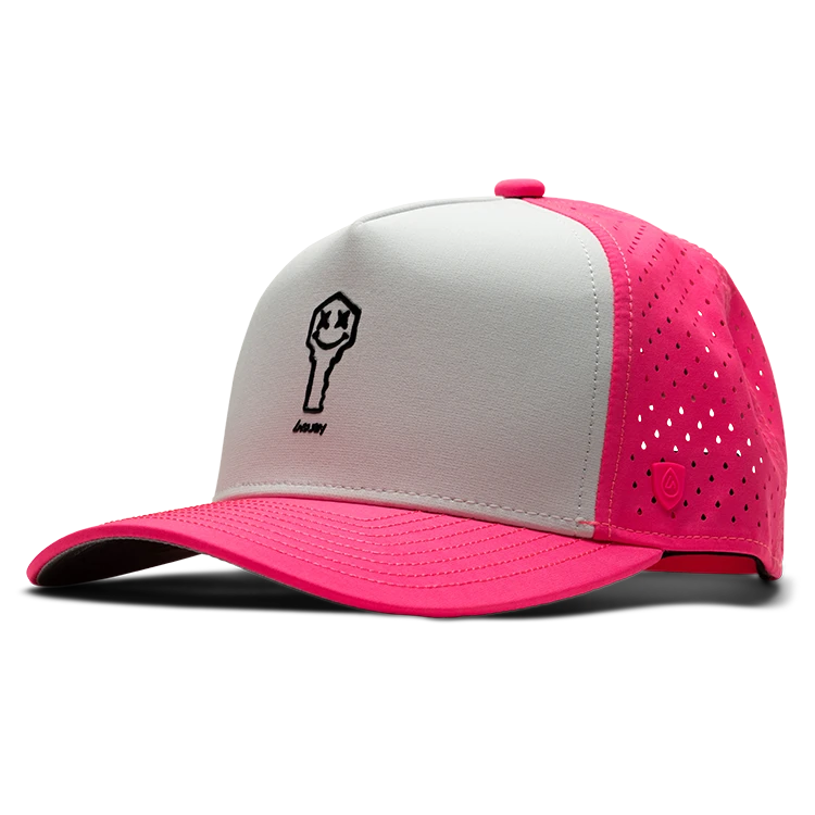Suay Key x Suay 5-panel snapback hat in Apex Wild - Neon Pink/White - front view