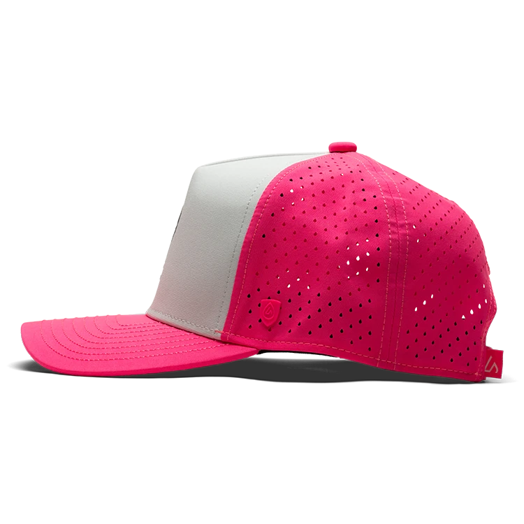 Suay Key x Suay 5-panel snapback hat in Apex Wild - Neon Pink/White - back view