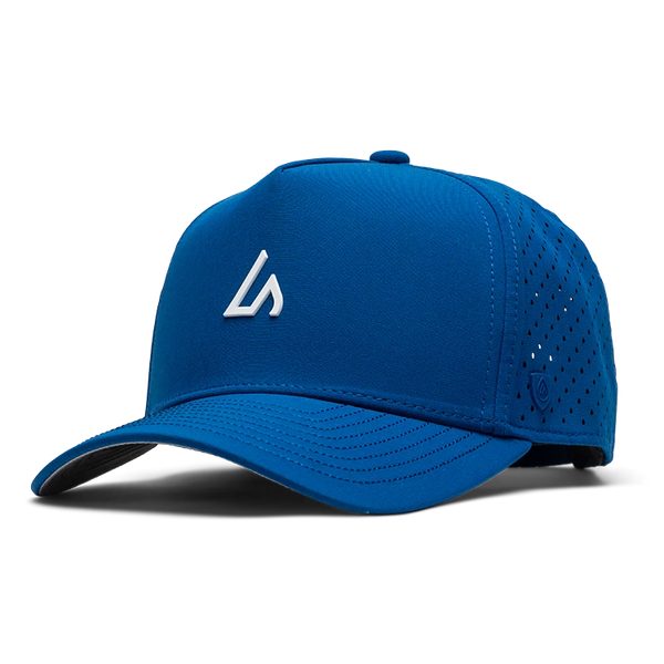 Suay Apex 5-panel snapback hat in Royal / White - front view