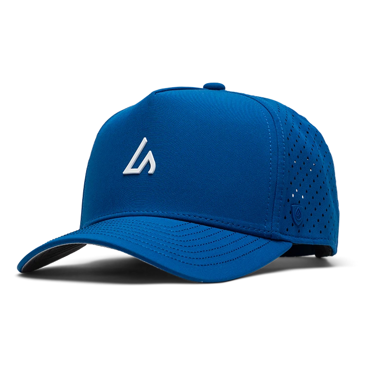 Suay Apex 5-panel snapback hat in Royal / White - front view