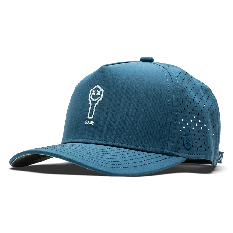 Suay Key x Suay 5-panel snapback hat in Apex - Steel Blue - front view