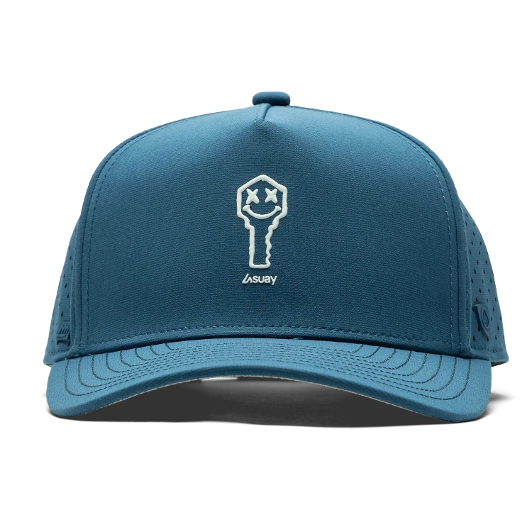 Suay Key x Suay 5-panel snapback hat in Apex - Steel Blue - side view