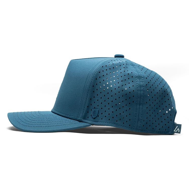 Suay Key x Suay 5-panel snapback hat in Apex - Steel Blue - back view