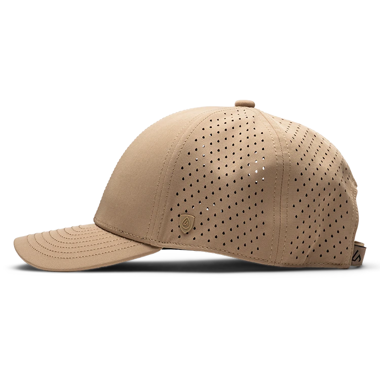Suay Endurance 6-panel performance hat in Camel - back view