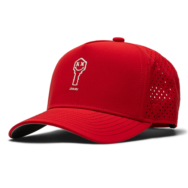 Suay Key x Suay 5-panel snapback hat in Apex - Red - front view