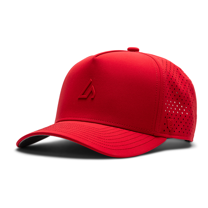 Suay Apex 5-panel snapback hat in Red - front view
