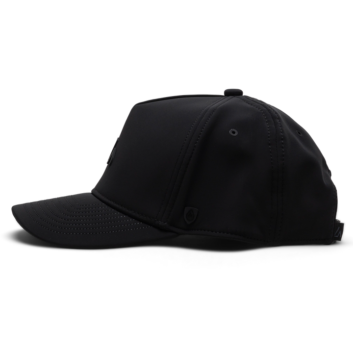 Suay Apex Toasty fleece-lined 5-panel snapback hat in Black - side view
