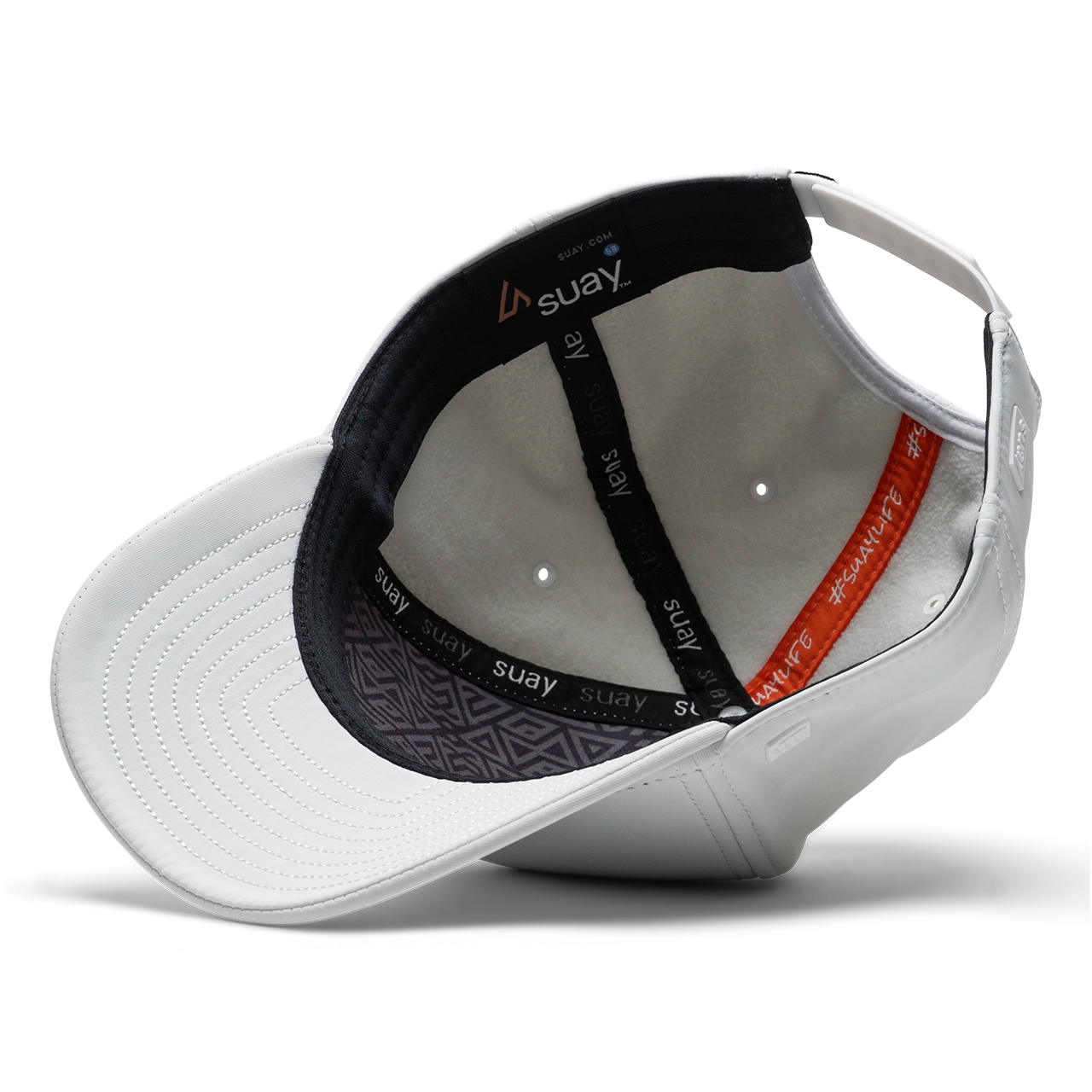 Suay Endurance Toasty fleece-lined 6-panel performance hat in White - lifestyle shot
