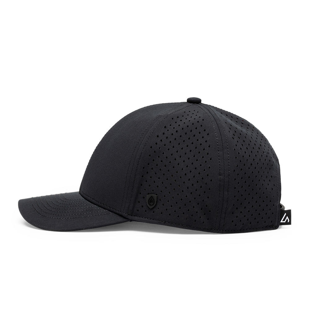 Suay Endurance 6-panel performance hat in Black - side view
