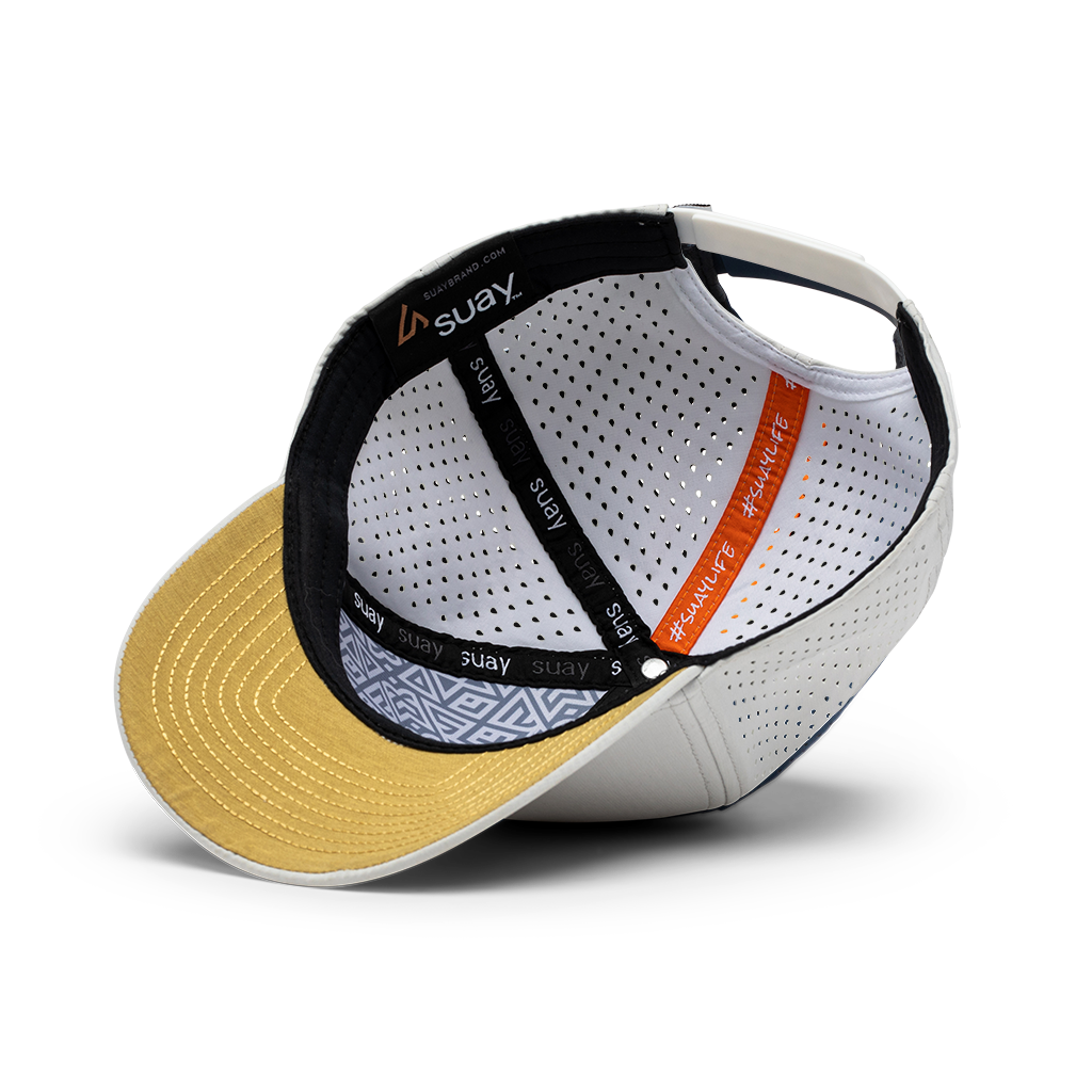 Suay Endurance 6-panel performance hat in Stone - lifestyle shot