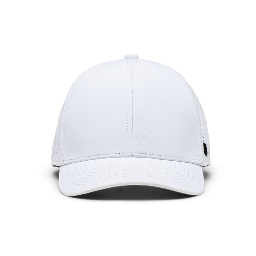 Suay Endurance 6-panel performance hat in White / Black - side view