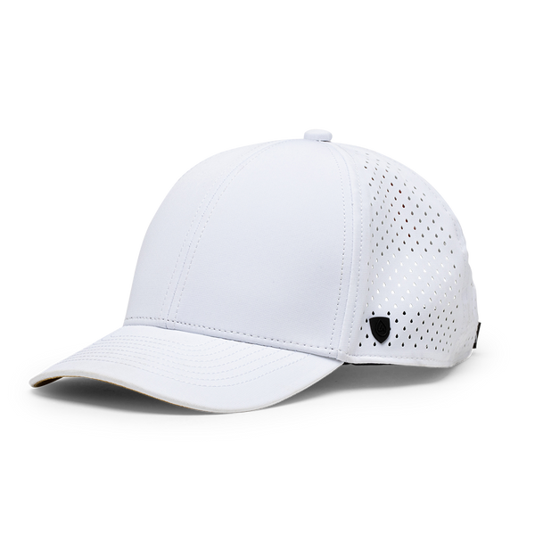 Suay Endurance 6-panel performance hat in White / Black - front view